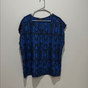 Cato Women's Blue Patterned Top